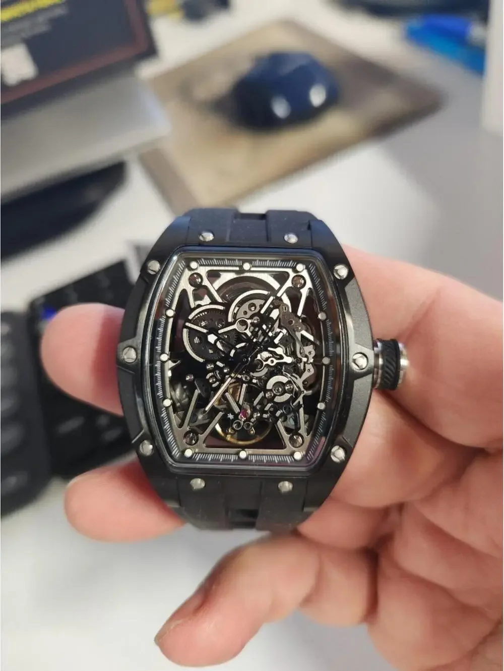 Invicta S1 Rally Automatic Men's Watch w/ Skeleton Dial - 44mm, Black (49018)